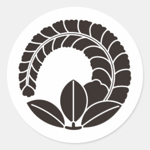 Adesivo Redondo Símbolo japonês da crista KAMON da família