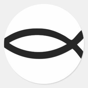 Adesivo Redondo símbolo jesus peixe