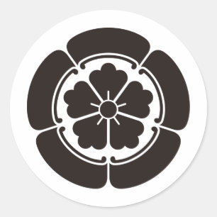Adesivo Redondo Símbolo KAMON Crest da Família Japonesa