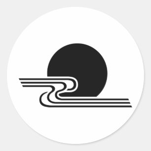 Adesivo Redondo Símbolo KAMON Crest da Família Japonesa