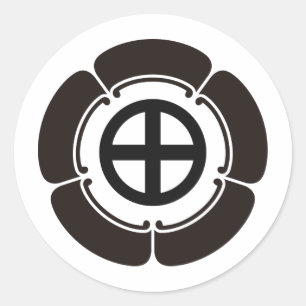 Adesivo Redondo Símbolo KAMON Crest da Família Japonesa
