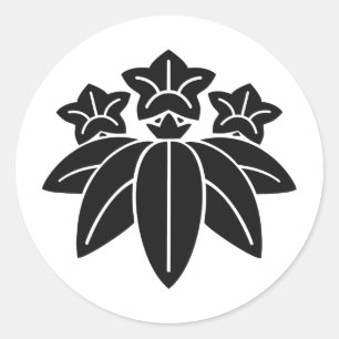 Adesivo Redondo Símbolo KAMON Crest da Família Japonesa