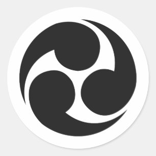 Adesivo Redondo Símbolo KAMON Crest da Família Japonesa