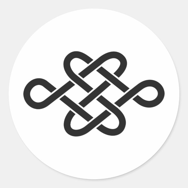 Adesivo Redondo Símbolo KAMON Crest da Família Japonesa (Frente)