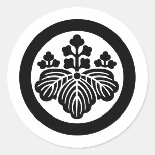 Adesivo Redondo Símbolo KAMON Crest da Família Japonesa