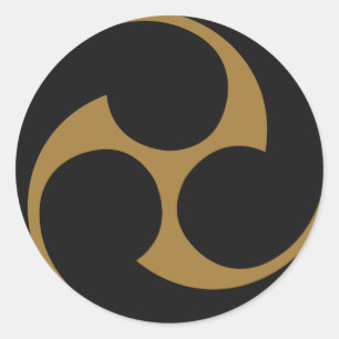 Adesivo Redondo Símbolo KAMON Crest da Família Japonesa