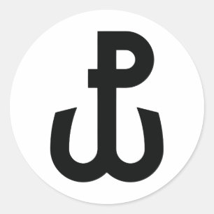 Adesivo Redondo Símbolo Kotwica