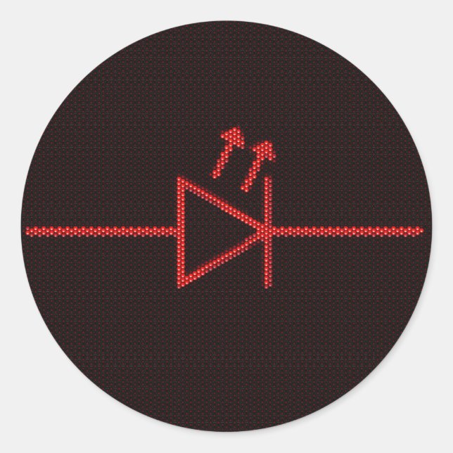 Adesivo Redondo Símbolo LED (Frente)