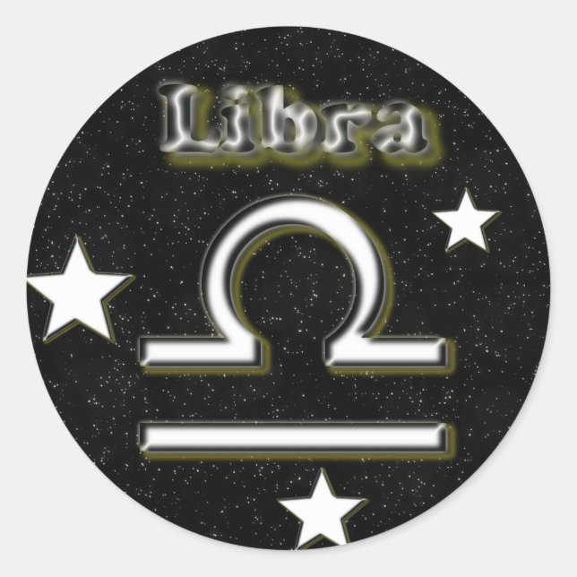 Adesivo Redondo Símbolo Libra (Frente)