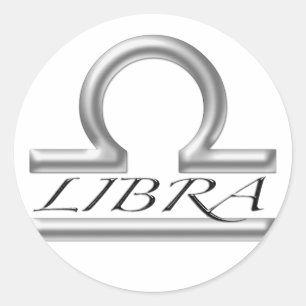 Adesivo Redondo Símbolo Libra