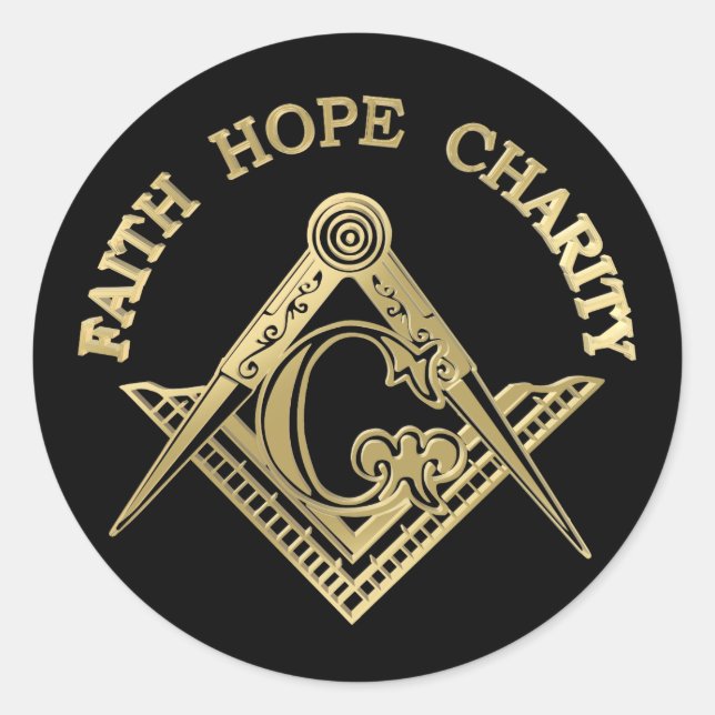 Adesivo Redondo Símbolo maçônico (Frente)