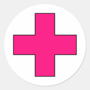 Adesivo Redondo Símbolo médico transversal médico da guarda das