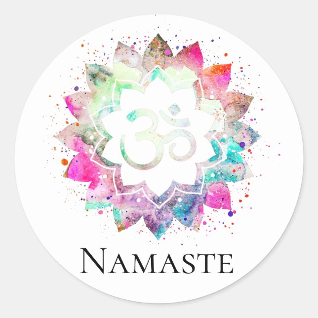 Adesivo Redondo *~* Símbolo MF Espiritual Lotus Flower Mandala (Frente)