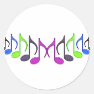 Adesivo Redondo Símbolo Musical "M"