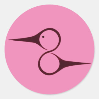 Adesivo Redondo Símbolo nativo americano de beija-flor