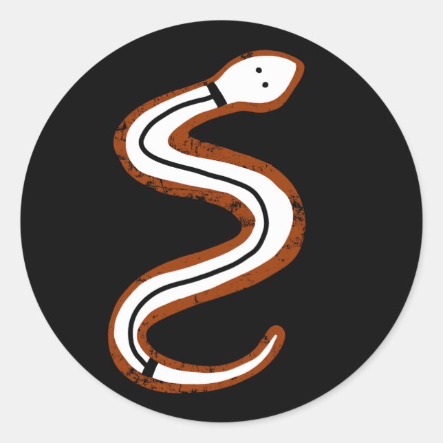 Adesivo Redondo símbolo nativo da arte original petroglicph austra (Frente)