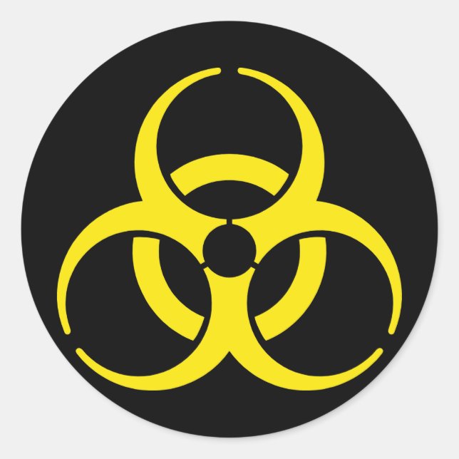 Adesivo Redondo Símbolo nuclear (Frente)