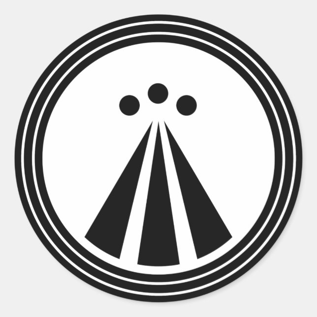 Adesivo Redondo Símbolo OBOD (Frente)