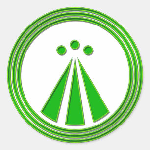 Adesivo Redondo Símbolo OBOD Neon Green