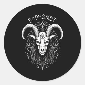 Adesivo Redondo Símbolo Occulto Gótico Leviatã Cruzado Do Satanism