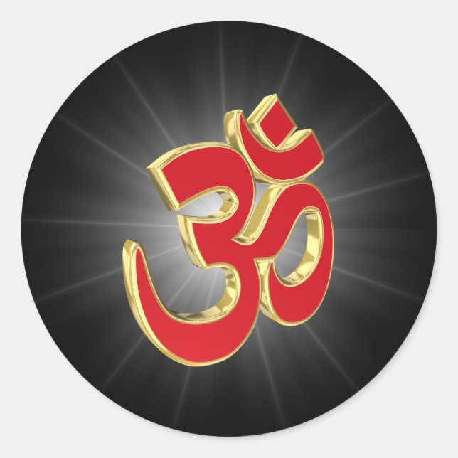 Adesivo Redondo Símbolo Om (Frente)