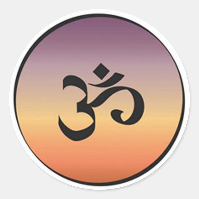 Adesivo Redondo Símbolo Om (Frente)
