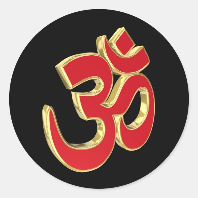 Adesivo Redondo Símbolo Om (Frente)