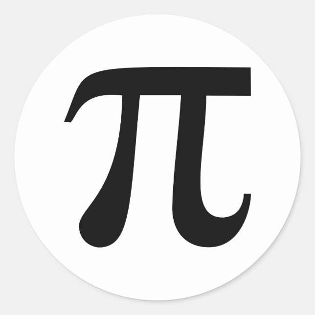 Adesivo Redondo Símbolo Pi (Frente)
