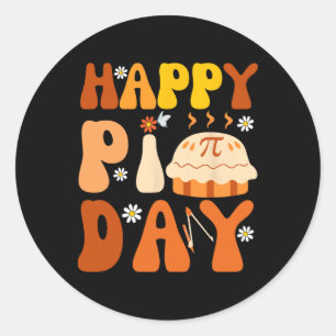 Adesivo Redondo Símbolo Pi Day 3,14 Pie Day Pi Para Amantes De Mat