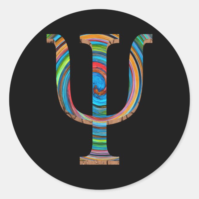 Adesivo Redondo Símbolo Psicólogos Estudantes de Psicologia (Frente)