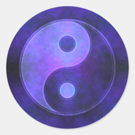 Adesivo Redondo Símbolo Purple Yin Yang