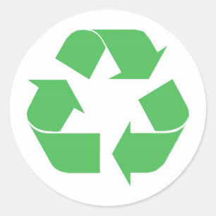 Adesivo Redondo Símbolo reciclado