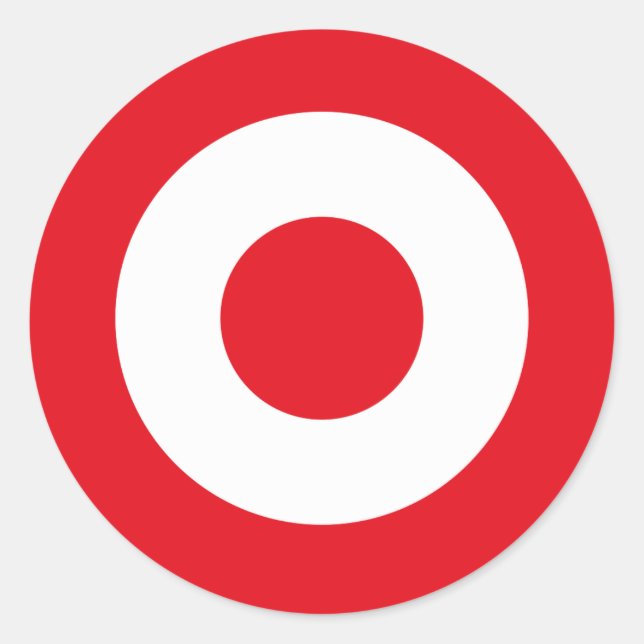 Adesivo Redondo Símbolo redondo do exército da bandeira turca (Frente)