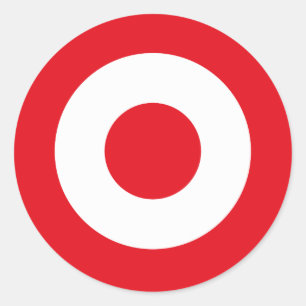 Adesivo Redondo Símbolo redondo do exército da bandeira turca