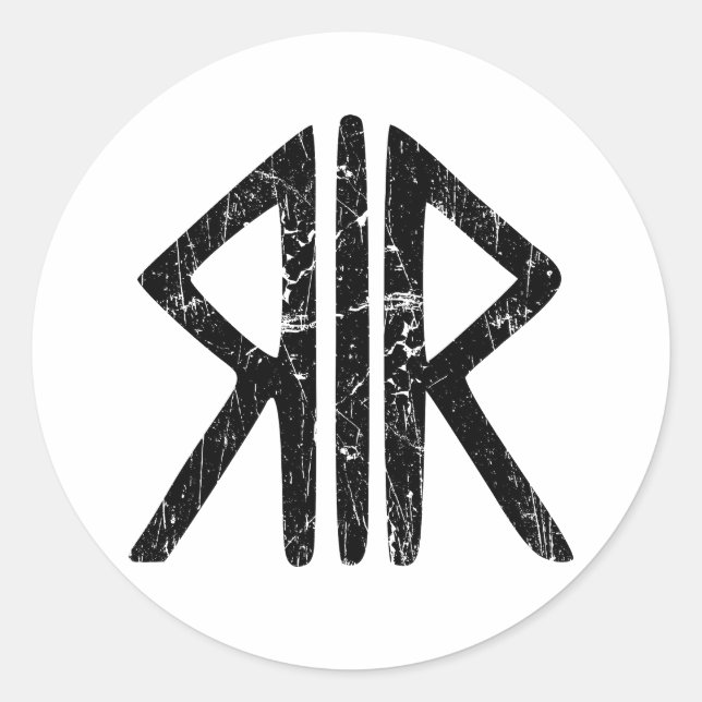 Adesivo Redondo Símbolo religioso dos Deuses da Via Romana Antigui (Frente)