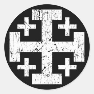 Adesivo Redondo símbolo religioso monótono terrestre Jerusalém P