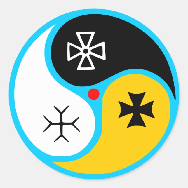 Adesivo Redondo Símbolo SEX do Assianismo (Frente)