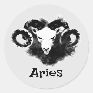 Adesivo Redondo Símbolo Símbolo Zodiodítico de Aries Horoscope