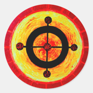 Adesivo Redondo Símbolo solar Celta