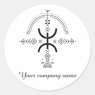 Adesivo Redondo Símbolo Tradicional de Tatuagem Amazigue