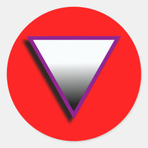 ADESIVO REDONDO SÍMBOLO TRIÂNGULO ASEXUAL 3D