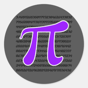 Adesivo Redondo Símbolo Violet Purple Pi