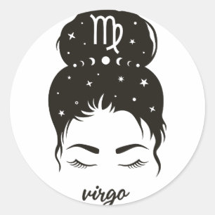Adesivo Redondo Símbolo Virgo Zodiac