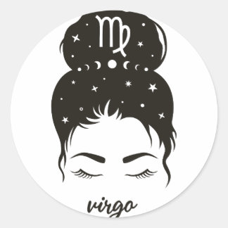 Adesivo Redondo Símbolo Virgo Zodiac