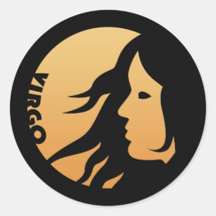 Adesivo Redondo Símbolo Virgo Zodiac