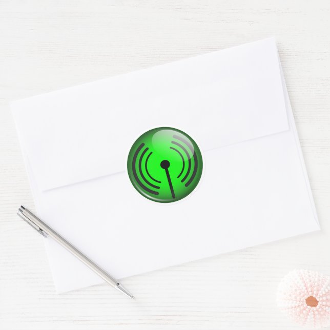 Adesivo Redondo Símbolo Wi-Fi (Envelope)