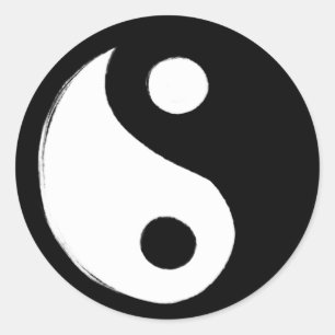 Adesivo Redondo Símbolo Yin Yang Dark and Light