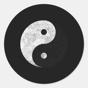 Adesivo Redondo Símbolo Yin Yang Tao Taijitu Yoga Paz Amor