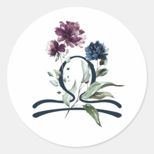 Adesivo Redondo Símbolo Zodiac Star Libra