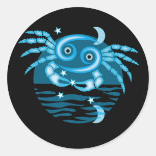 Adesivo Redondo Símbolo Zodiac Star - Símbolo do Cancer